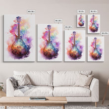 Load image into Gallery viewer, Lute Art, Stringed Instrument Print, Framed Canvas Art, Fantasy Decor, Art / Gift For The Bard Player
