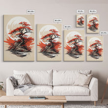 Load image into Gallery viewer, Japanese Wall Art, Japanese Maple Tree, Framed Canvas Print, Japanese Art, Japanese Hanging Wall Art
