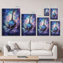 Cargar imagen en el visor de la galería, Galaxy Banjo Gift, Banjo Wall Art Canvas Print, Country Music Art, Guitar Art, Banjo Poster Print, Banjo Gifts, Musical Art
