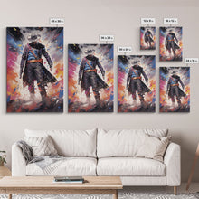 Cargar imagen en el visor de la galería, Cosmic Cyberpunk Cowboy Graffiti Art, Framed Canvas Print #4954
