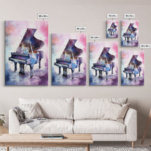 Load image into Gallery viewer, Grand Piano Wall Art, Musical Instrument Print, Studio Art, Framed Canvas Print, Piano Art, Baby Grand Piano
