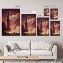 Load image into Gallery viewer, Dark Tower, High Fantasy Art Canvas Print, unique wall art, fantasy concept art
