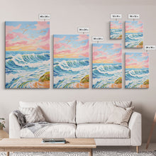 Load image into Gallery viewer, Colorful Sunset Wall Art, Beach Wall Print, Seascape Art, Nature Print, Canvas Print, Wall Art, Vertical Art, Beach House Art, Travel Print
