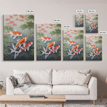 Cargar imagen en el visor de la galería, Fish Painting, Zen Wall Art, Koi Fish Wall Art, Fish Wall Art, Canvas Print, Wall Art, Vertical Art, Southern Decor, Office Wall Decor
