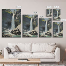 Carregar imagem no visualizador da galeria, Waterfalls Wall Art, Nature Art Print, Landscape Print, Canvas Print, Wall Art, Vertical Print, Travel Print, Teacher Gift, Farmhouse Art
