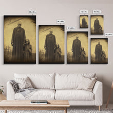 Load image into Gallery viewer, Skeleton Wall Art. Spooky Room Decor, Ghost Art Print, Gothic Wall Decor, Canvas Print, Wall Art, Vertical Print, Home Decor, Wall Decor
