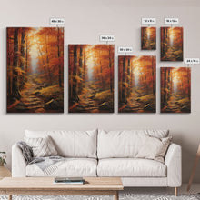 Carregar imagem no visualizador da galeria, Fall Wall Art, Trees Wall Decor, Forest Wall Art, Canvas Print, Wall Art, Vertical Art, Housewarming Gift, Rustic Wall Art, Bedroom Prints

