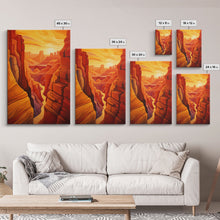 Carregar imagem no visualizador da galeria, Canyon Wall Art, Sunset Wall Print, Landscape Print, Canvas Print, Wall Art, Vertical Art, Friendship Gift, Above Bed Art, Camper Wall Decor
