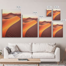 Load image into Gallery viewer, Desert Ladscape, Sand Dunes Art Print, Desert Art, Canvas Print, Wall Art, Vertical Art, Office Wall Decor, Landscape Print, Family Room Art
