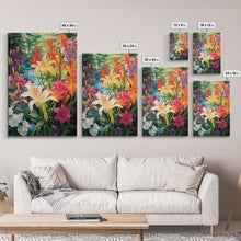 Cargar imagen en el visor de la galería, Flowers Wall Print, Floral Art, Calla Lily Print, Spring Art, Canvas Print, Wall Art, Vertical Art, Congratulations Gift, Country Home Art
