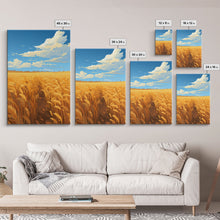 Carregar imagem no visualizador da galeria, Farm Wall Print, Wheat Feld Wall Art. Countryside Art, Canvas Print, Wall Art, Vertical Art, Couple Gift, Ranch Wall Art, Bedroom Prints
