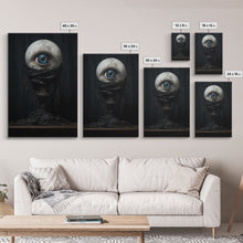 Load image into Gallery viewer, The Eye, Gothic Victorian Horror Art, Cosmic Horror, Framed Canvas Canvas Print, Halloween Decor
