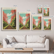 Load image into Gallery viewer, Cuyahoga Valley National Park Travel Poster Print, Canvas Print Wall Art, Ohio Travel Art, Midcentury Modern Travel Decor
