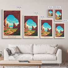 Carregar imagem no visualizador da galeria, Arches National Park Utah Travel Art, National Park Print, Minimalist Travel Art, Midcentury Modern Style Landscape Painting
