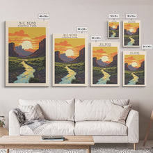 Cargar imagen en el visor de la galería, Biscayne National Park Florida Travel Art, National Park Print, Minimalist Travel Art, Midcentury Modern Style Landscape Painting
