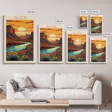 Cargar imagen en el visor de la galería, Big Bend National Park Texas Travel Art, National Park Print, Minimalist Travel Art, Midcentury Modern Style Landscape Painting
