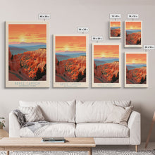 Carregar imagem no visualizador da galeria, Bryce Canyon National Park Utah Travel Art, National Park Print, Minimalist Travel Art, Midcentury Modern Style Landscape Painting
