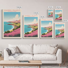 Cargar imagen en el visor de la galería, Channel Island National Park Travel Poster Print, Canvas Print Wall Art, California Travel Art, Midcentury Modern Travel Decor

