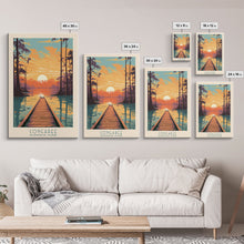 Cargar imagen en el visor de la galería, Congaree National Park Travel Poster Print, Canvas Print Wall Art, South Carolina Travel Art, Midcentury Modern Travel Decor
