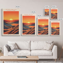 Load image into Gallery viewer, Death Valley National Park Travel Poster Print, Canvas Print Wall Art, California Travel Art, Midcentury Modern Travel Decor, MCM Wall Art

