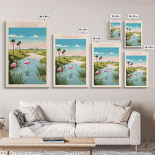 Carregar imagem no visualizador da galeria, Everglades National Park Florida Travel Art, National Park Print, Minimalist Travel Art, Midcentury Modern Style Landscape Painting
