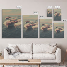 Load image into Gallery viewer, Boat, Seascape Art, Nautical Wall Art, Canvas Print, Wall Hanging, Portrait Art, Ocean Wall Art, Lake House Gift, Beach House Wall Decor
