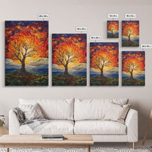 Carregar imagem no visualizador da galeria, Burning Tree Art, Abstract Art, Tree Wall Art, Canvas Print, Wall Hanging, Portrait Art, Thank You Gift, Bedroom Prints, Indie Room Decor
