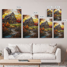 Carregar imagem no visualizador da galeria, Farm House Art, Abstract Art, Fall Art, Canvas Print, Wall Hanging, Portrait Art, Family Gift, Home Decor Prints, Ranch House Decor
