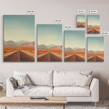 Load image into Gallery viewer, Desert Landscape, Desert Wall Art, Mountains Wall Art, Canvas Print, Wall Hanging, Portrait Art, Home Decor Prints, Office Wall Decor
