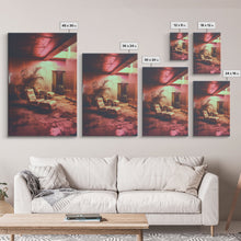 Carregar imagem no visualizador da galeria, Abandoned House, Scary Wall Art, Haunted House Art, Canvas Print, Wall Hanging, Portrait Art, Dorm Room Art, Living Room Prints, Gift Ideas
