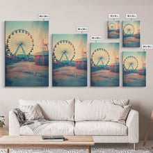 Load image into Gallery viewer, Ferris Wheel, Theme Park, Carnival Rides, Canvas Print, Wall Hanging, Portrait Art, New Homeowner Gift, Modern Home Decor, Bookshelf Decor
