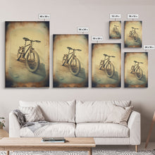 Cargar imagen en el visor de la galería, Bicycle Art, Bicycle Decor, Minimalist Wall Art, Black And White, Canvas Print, Wall Hanging, Portrait Art, Rustic Wall Art, Vintage Art
