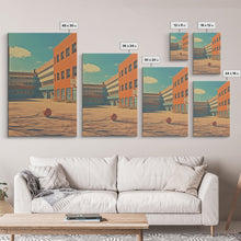 Carregar imagem no visualizador da galeria, An Abandoned 1970s High School, Photography Print, Framed Canvas Print, Back To School, Liminal Art
