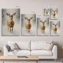 Carregar imagem no visualizador da galeria, Cute Buck Wearing A Santa Hat, Christmas Decor, Woodland Animals, Christmas Wall Art, Winter Decor, Holiday Decor, Seasonal Decor, Cute Deer
