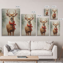Carregar imagem no visualizador da galeria, Cute Buck Dressed For Christmas, Christmas Decor, Woodland Animals, Christmas Wall Art, Winter Decor, Holiday Decor, Seasonal Decor
