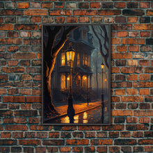 Cargar imagen en el visor de la galería, Old Vintage Victorian Home House Night Fine Art Print, Wall Decor, Wall Poster, Wall Art Print
