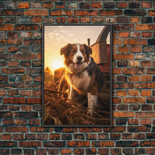 Load image into Gallery viewer, Bernese Mountain Dog Wall Print, Dog Wall Art, Farmhouse Wall Art, Wall Art, Framed Wall Art, Framed Canvas. Wall Print, Wall Canvas
