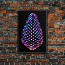 Load image into Gallery viewer, Purple Pine Cone Wall Art, 3D Wall Decor, Nature Art, Minimalist Print, Wall Decor, Canvas Print, Wall Art, Framed Canvas
