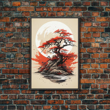 Load image into Gallery viewer, Japanese Wall Art, Japanese Maple Tree, Framed Canvas Print, Japanese Art, Japanese Hanging Wall Art
