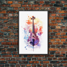 Carregar imagem no visualizador da galeria, Galaxy Cello Gift, Banjo Wall Art Canvas Print, Stringed Instruments, Cello Art, Banjo Poster Print, Cello Gifts, Musical Art
