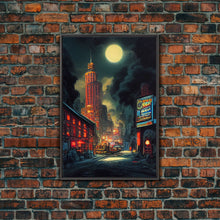 Load image into Gallery viewer, Early 20th century NYC wall art, canvas print, historic New York City wall art
