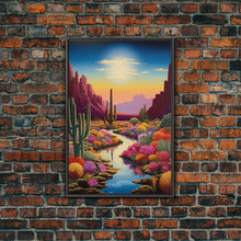 Load image into Gallery viewer, Desert Wall Art, Cactus Art, Nature Print, Canvas Print, Wall Art, Vertical Art, First Home Gift, Wall Art Prints, Living Room Prints

