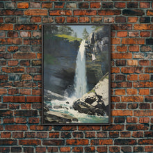Carregar imagem no visualizador da galeria, Waterfalls Wall Art, Nature Art Print, Landscape Print, Canvas Print, Wall Art, Vertical Print, Travel Print, Teacher Gift, Farmhouse Art
