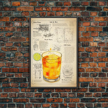 Cargar imagen en el visor de la galería, Cocktail Wall Art, Bar Cart Art, Cocktail Gift, Canvas Print, Wall Art, Vertical Print, Dorm Room Art, Kitchen Wall Decor, Friendship Gift
