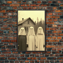 Carregar imagem no visualizador da galeria, Ghost Art Print, Haunted House Art, Horror Art Print, Spooky Room Decor, Canvas Print, Wall Art, Vertical Print, Home Decor, Wall Decor
