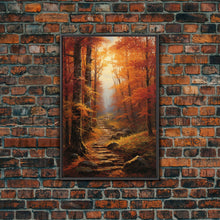 Carregar imagem no visualizador da galeria, Fall Wall Art, Trees Wall Decor, Forest Wall Art, Canvas Print, Wall Art, Vertical Art, Housewarming Gift, Rustic Wall Art, Bedroom Prints

