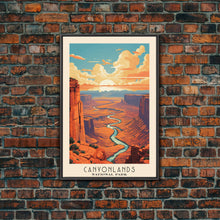 Carregar imagem no visualizador da galeria, Canyonlands National Park Utah Travel Art, National Park Print, Minimalist Travel Art, Midcentury Modern Style Landscape Painting
