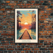 Cargar imagen en el visor de la galería, Congaree National Park Travel Poster Print, Canvas Print Wall Art, South Carolina Travel Art, Midcentury Modern Travel Decor
