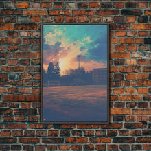 Cargar imagen en el visor de la galería, Football Field, Kids Wall Art, Canvas Print, Wall Hanging, Portrait Art, Soccer Coach Gift, Soccer Wall Art, Family Home Art, Dorm Room Art
