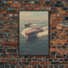 Load image into Gallery viewer, Boat, Seascape Art, Nautical Wall Art, Canvas Print, Wall Hanging, Portrait Art, Ocean Wall Art, Lake House Gift, Beach House Wall Decor

